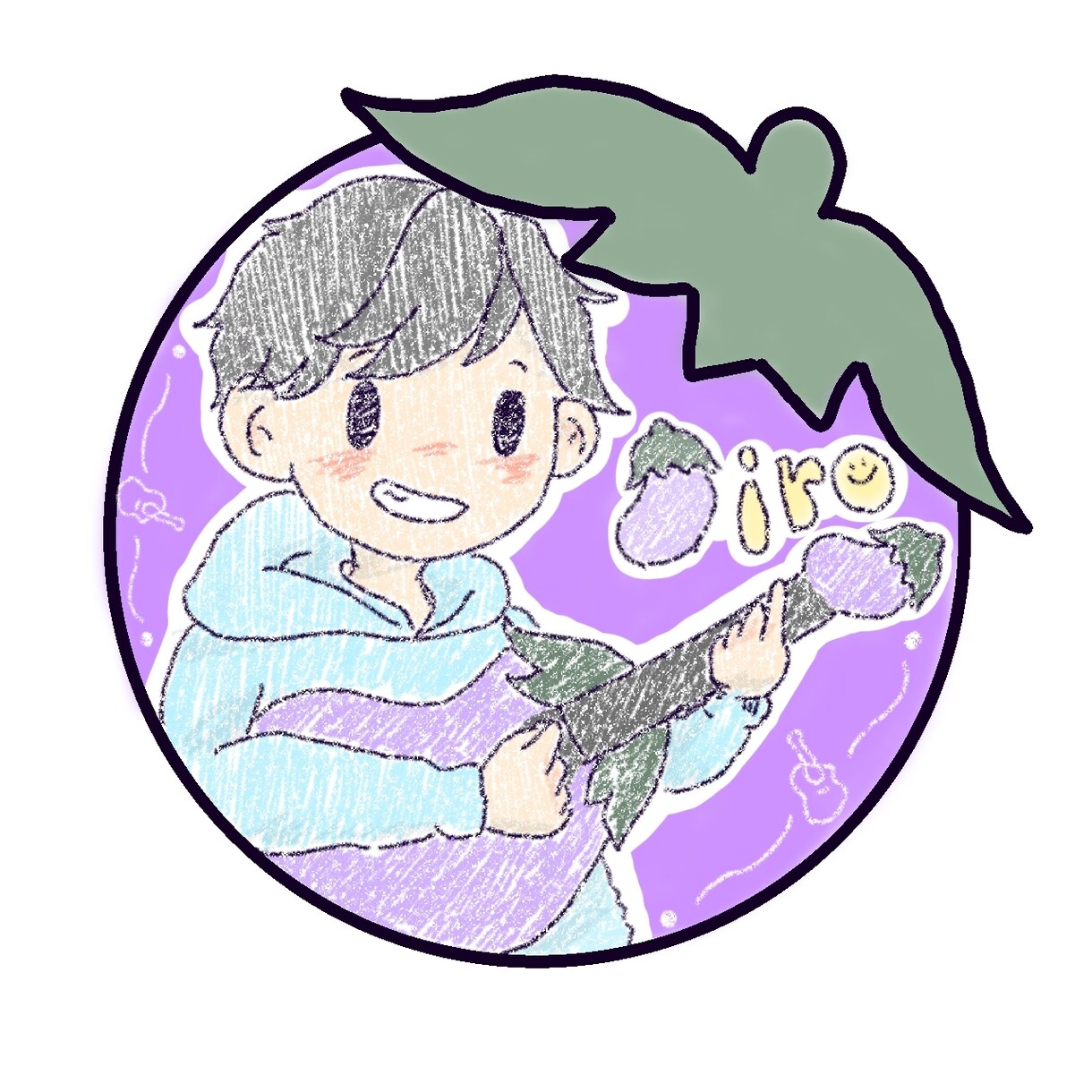 どこか柔らかい(？)アイコン描きます 好きな色の⭕️に人と名前。背景はベタ塗りか白 イメージ4