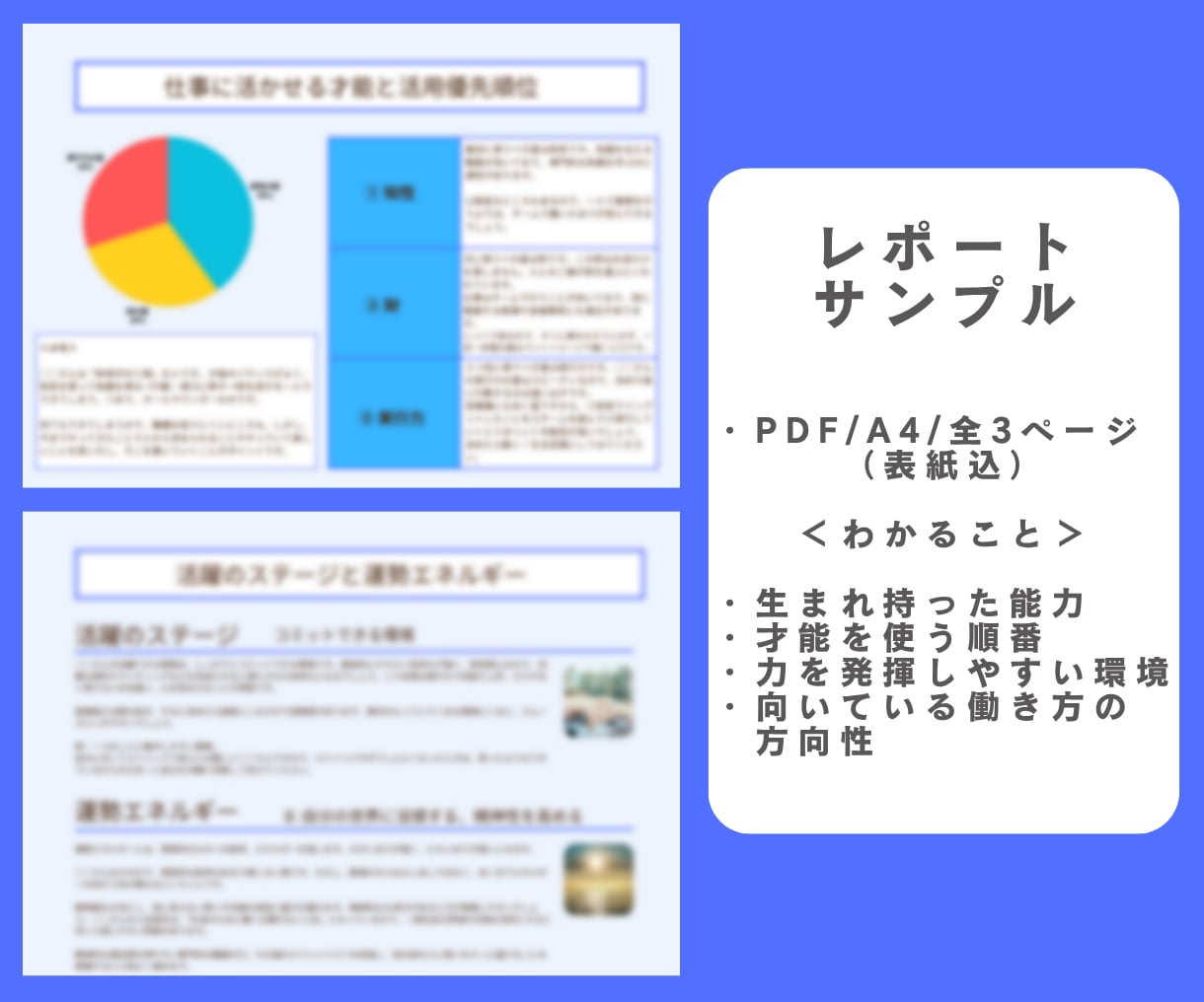 仕事に活かせる強み・適性を四柱推命で整理します 才能の使い方・向いている環境をPDF鑑定書でお届けします イメージ2
