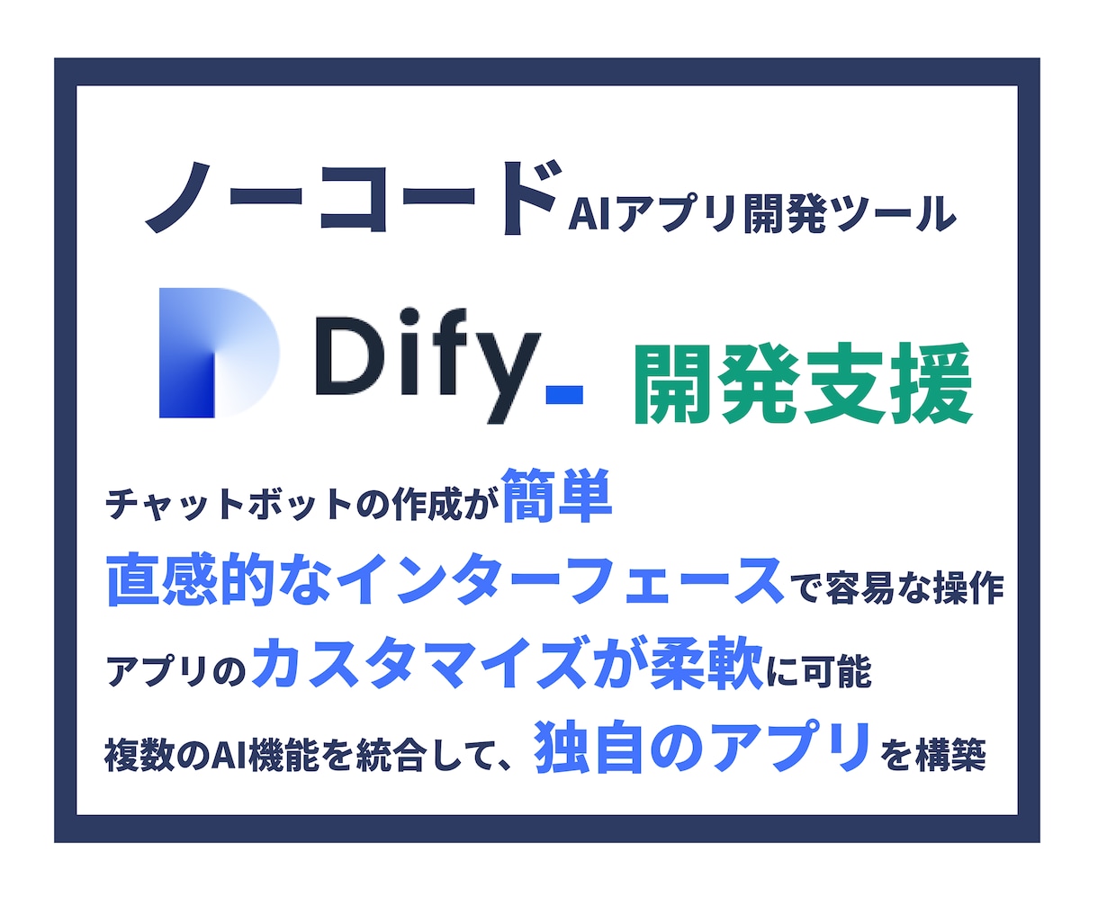 ノーコードAIアプリ開発ツールDifyを開発します Difyで簡単、柔軟、パワフルなAIアプリを実現! イメージ1