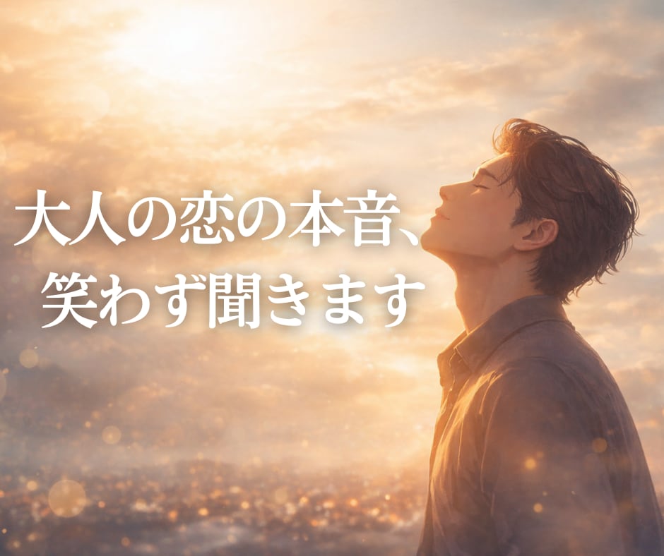 大人の恋の本音、笑わず聞きます 感情を預けなくていい、落ち着いた対話の時間です。 イメージ1