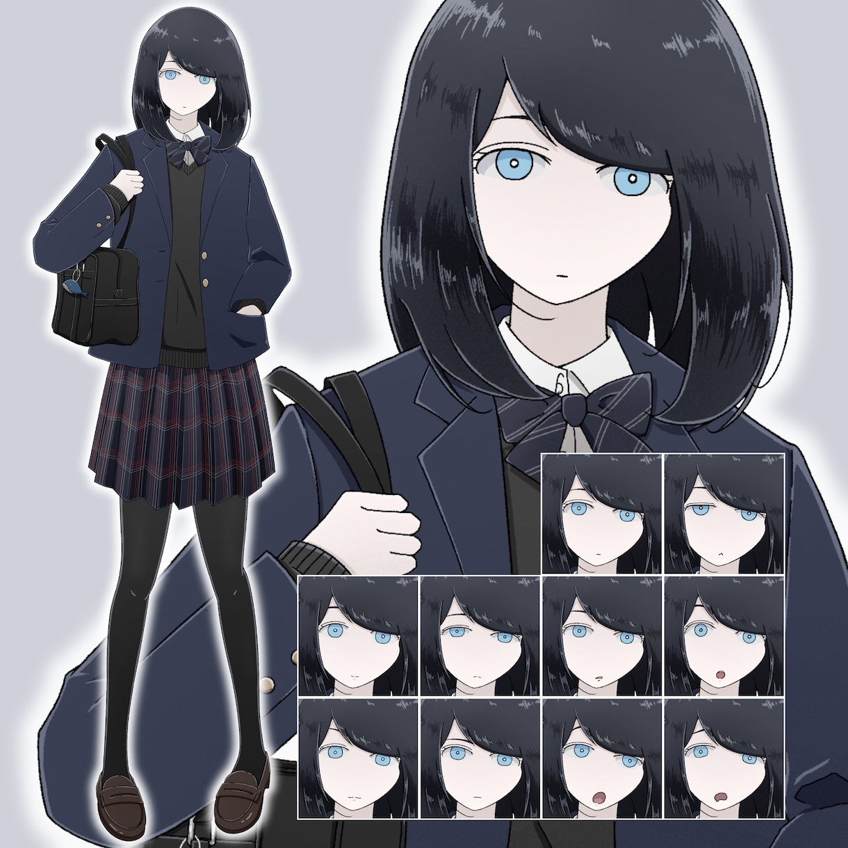 表情3種付き！キャラクター立ち絵を制作します 修正回数無制限！用途に合わせて制作します イメージ3