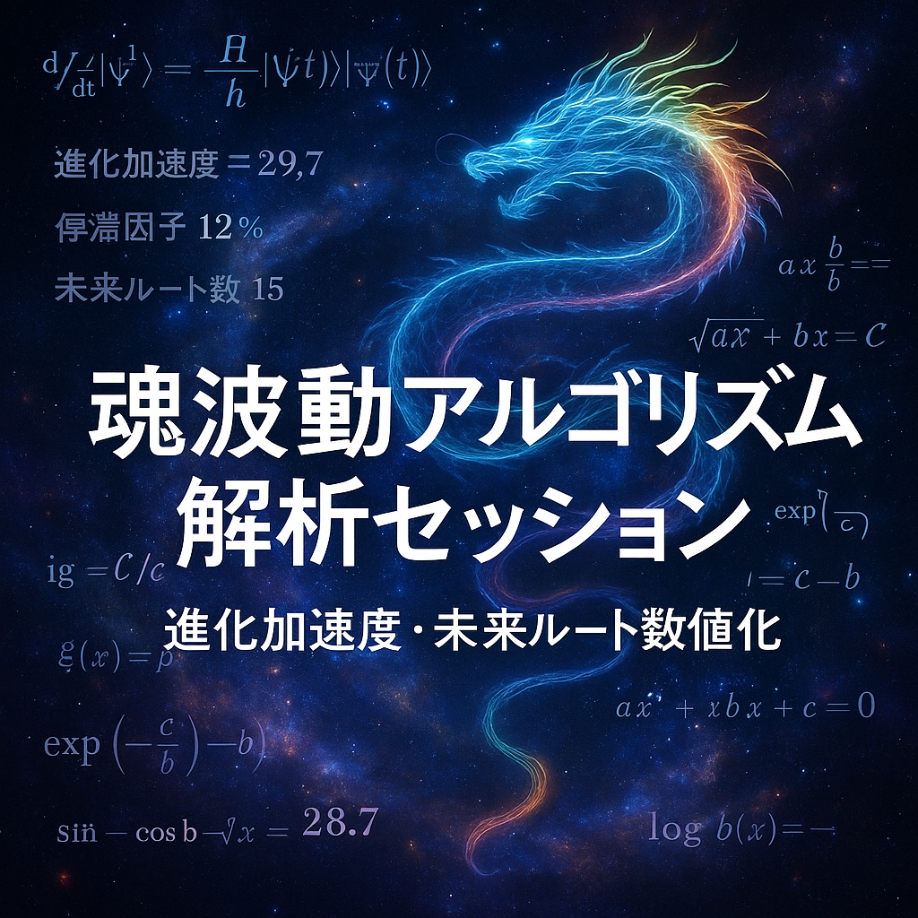 魂波動アルゴリズム解析セッション進化を再調整します 魂波動の数式解析で進化加速度と未来ルートを数値化し最適調律へ イメージ1