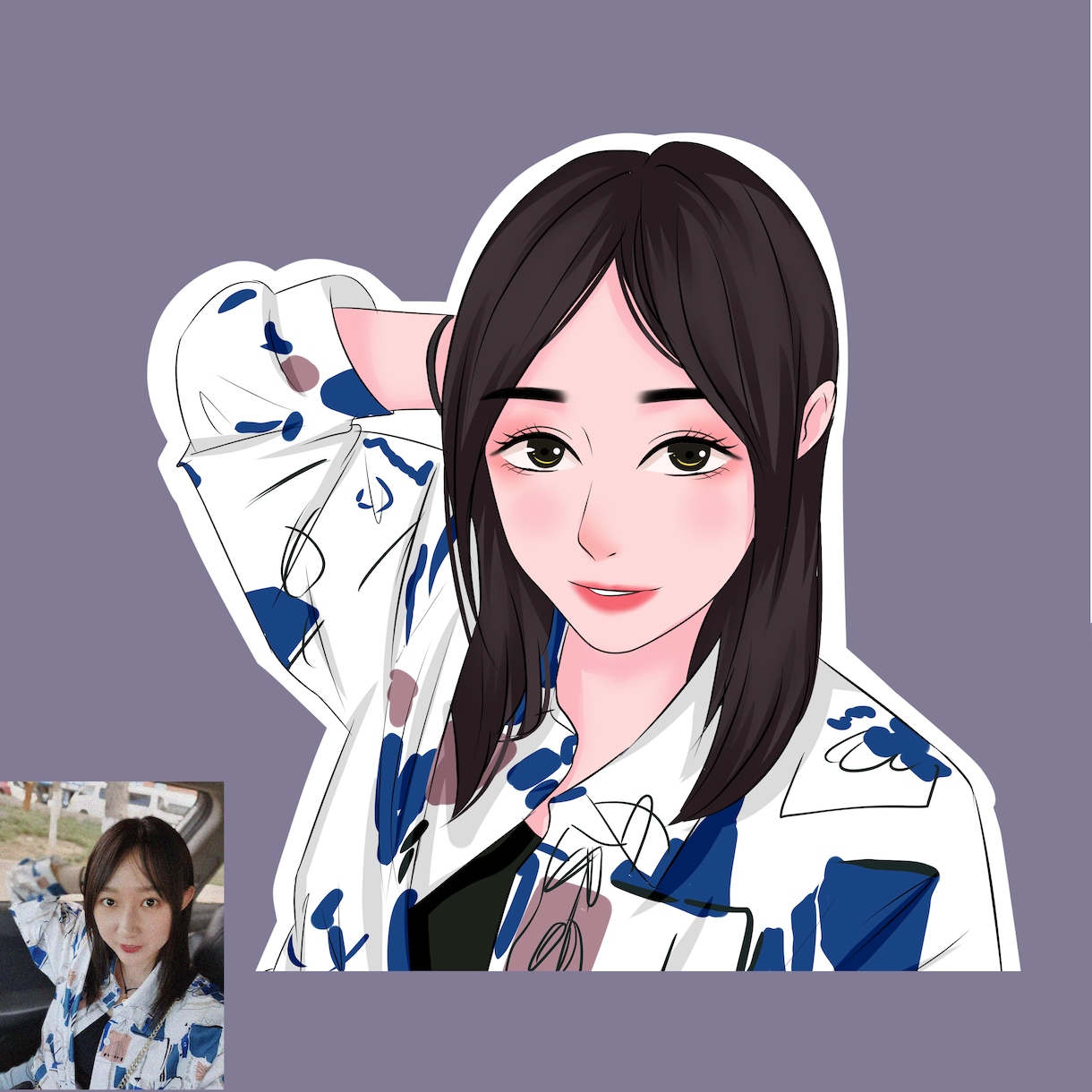 綺麗な似顔絵を描きます お写真を元に似顔絵イラストをお描きします！ イメージ6