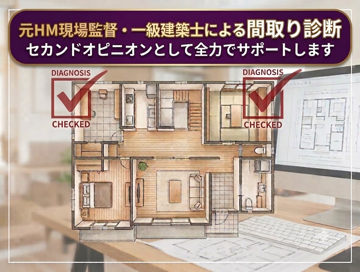 元ハウスメーカー監督の一級建築士が間取り診断します セカンドオピニオンとして全力でサポートします。 イメージ2