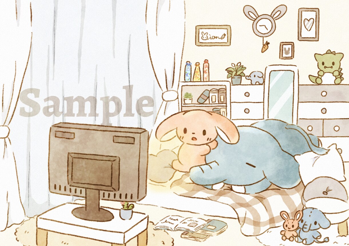 絵本のような優しい世界観の1枚絵制作します サムネ、絵本、表紙等に色どりを添えます イメージ5