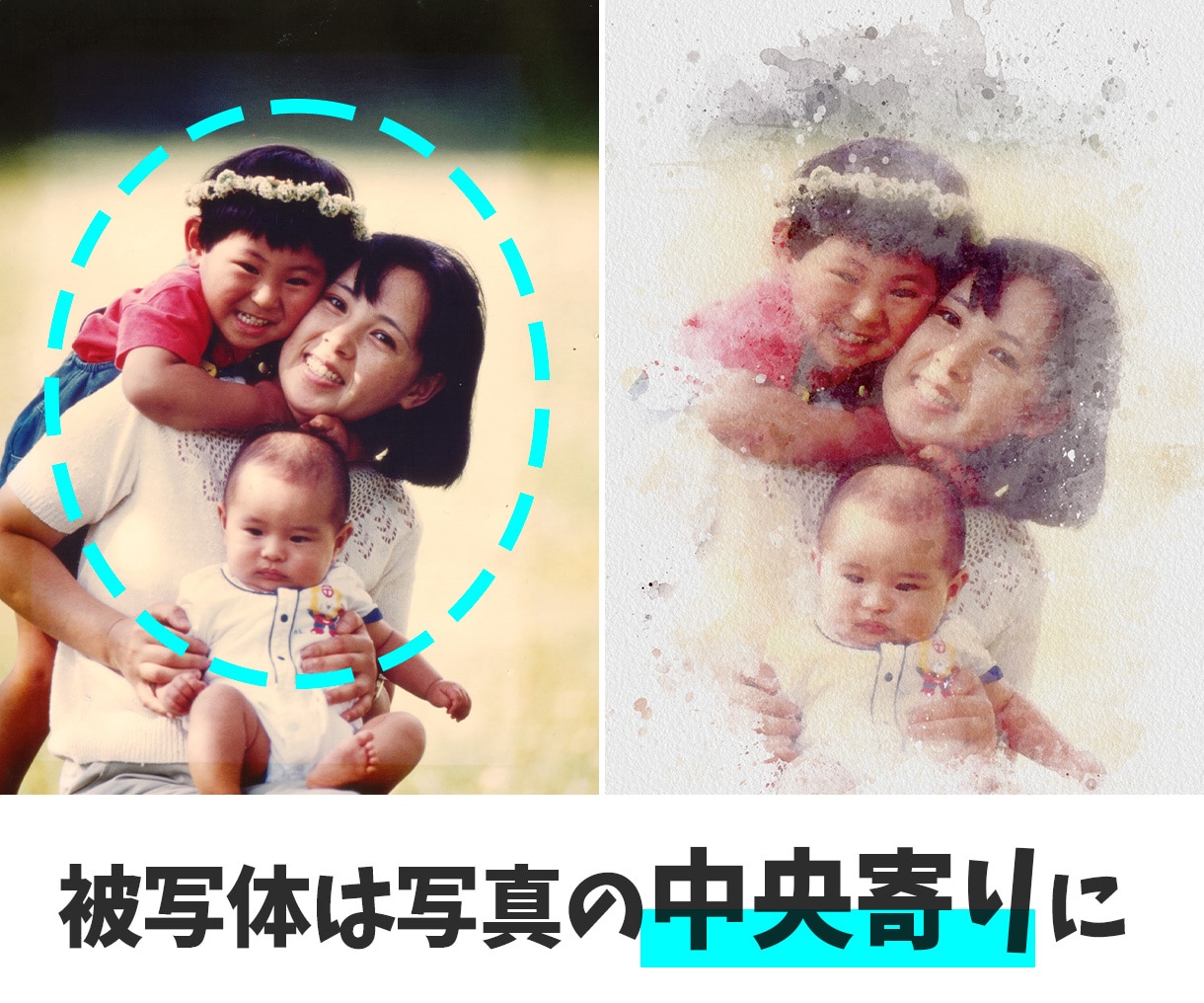 ふわっとした印象の水彩画風に精密模写します ◎結婚式、ウェルカムボード、アイコン、プレゼント、送別に イメージ3