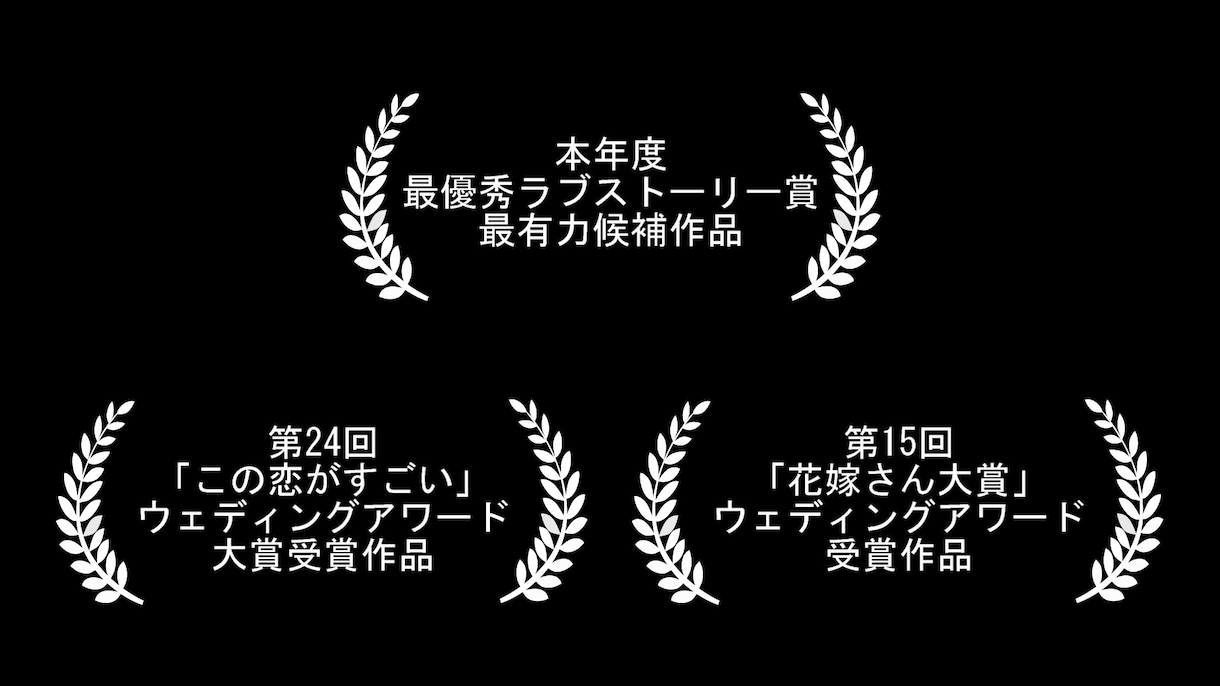 映画予告風の結婚式オープニング動画を作ります 画像とコメントのみでお二人だけの動画を作成できます！ イメージ7