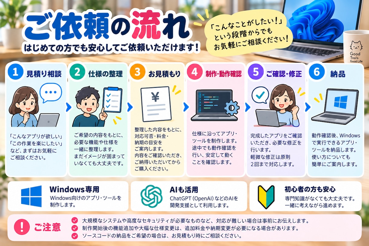 小規模なWindowsアプリ・便利ツール制作します ちょっとしたPC作業の「こんなの欲しい」を形にします！ イメージ3