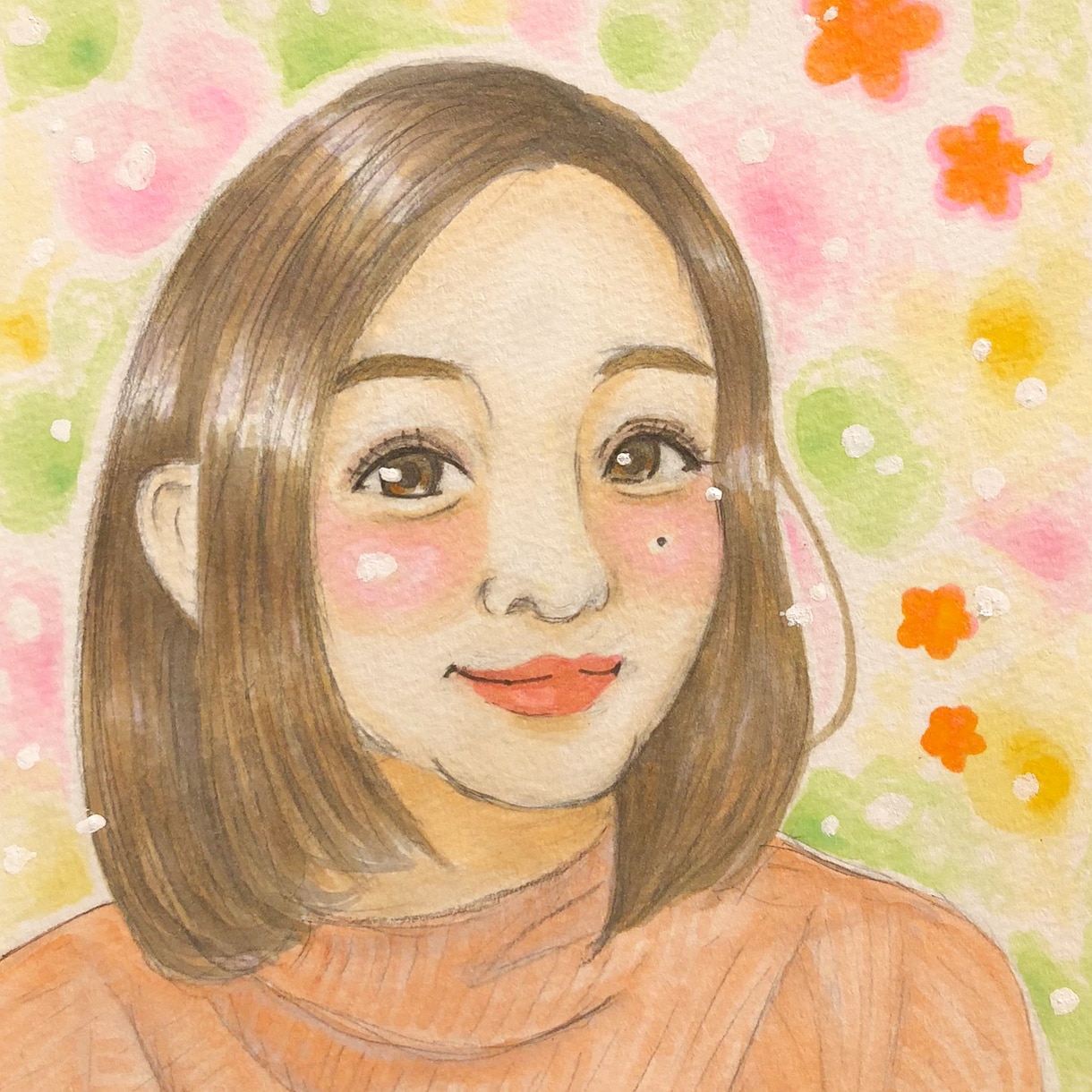 無料占い付き★Happyな似顔絵をお届けします 明るい色合いで♪結婚式/アイコン/大切な人へのプレゼントに◎ イメージ6