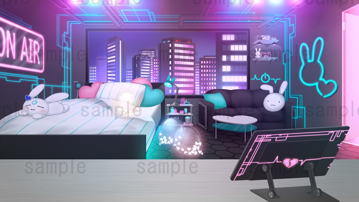 背景イラスト作成します VTuberさんの配信背景やゲーム背景に！レイヤ分け無料！ イメージ2