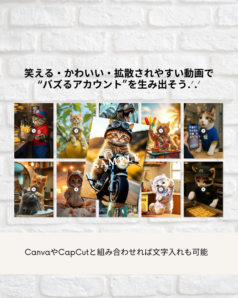 生成AI動画の素材を100本提供します ｜即投稿＆編集不要で簡単に使えます イメージ3