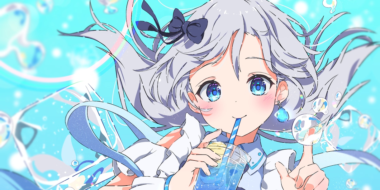 商用OK！透明感可愛いアニメ塗りイラストを描きます 背景付き一枚絵、キャラデザ、立ち絵などなんでもお任せ下さい！ イメージ1