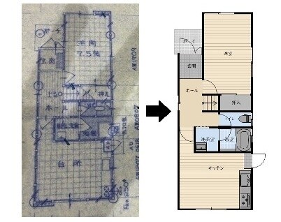 手書きや古い間取り図、綺麗にします 3Dマイホームデザイナーを使用・マンション戸建て店舗OK！ イメージ2