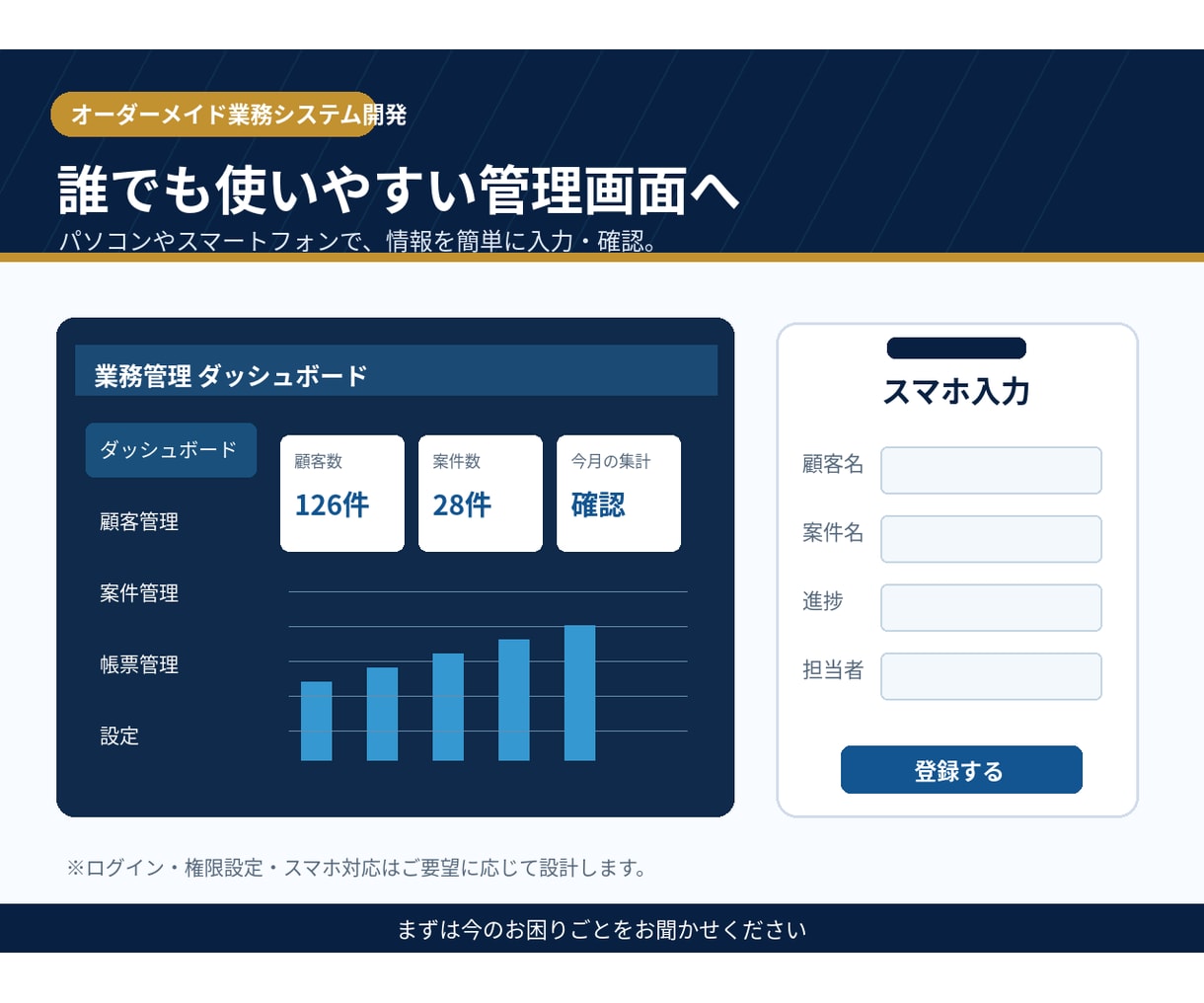 面倒なExcel業務をWebシステム化します 請求書の自動作成・顧客管理などを使いやすく効率化 イメージ4