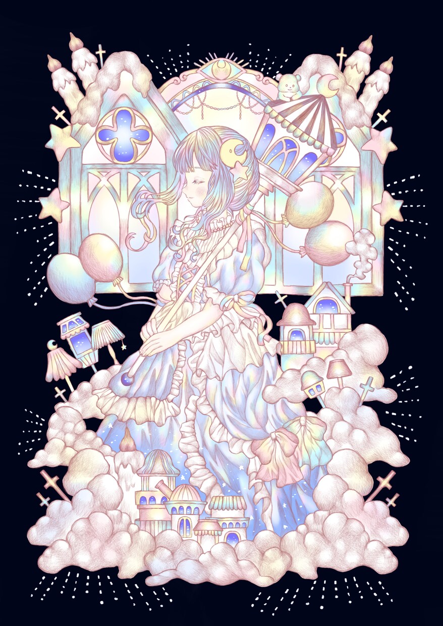 物語の温度を形に。幻想的な挿絵・一枚絵制作をします 物語の世界を彩る、夜の魔法を纏ったイラストをあなたへ。 イメージ3