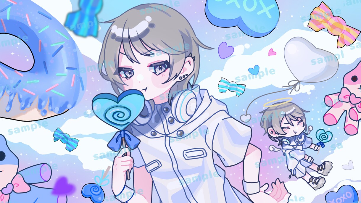 貴方だけのポップで可愛いイラスト制作致します パッと明るくポップなイラストが欲しい方におすすめ！ イメージ2