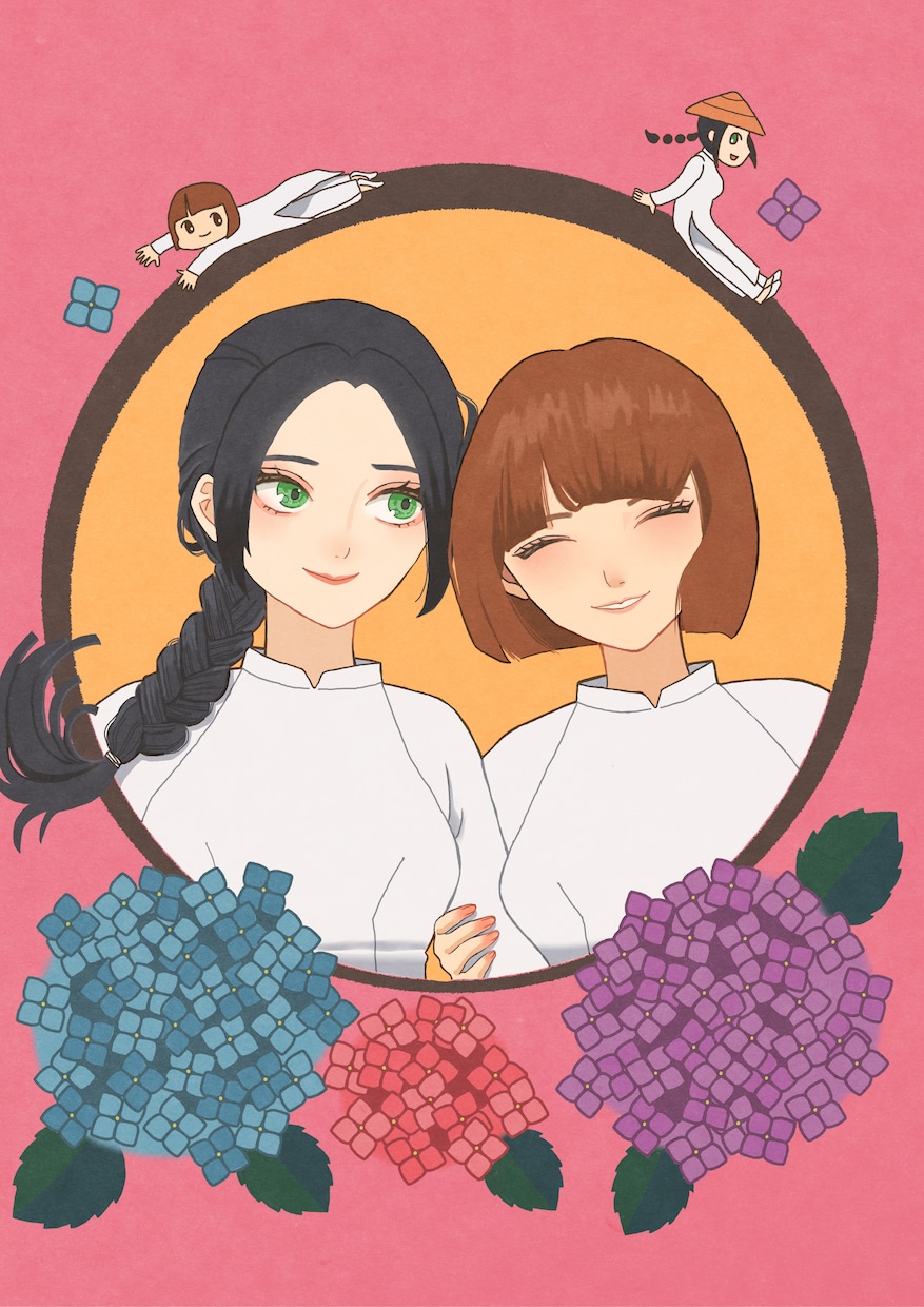 ポップでレトロな雰囲気な人物のイラストを描きます 人物絵、キャラクターデザイン、夢絵など気軽にご相談ください！ イメージ2