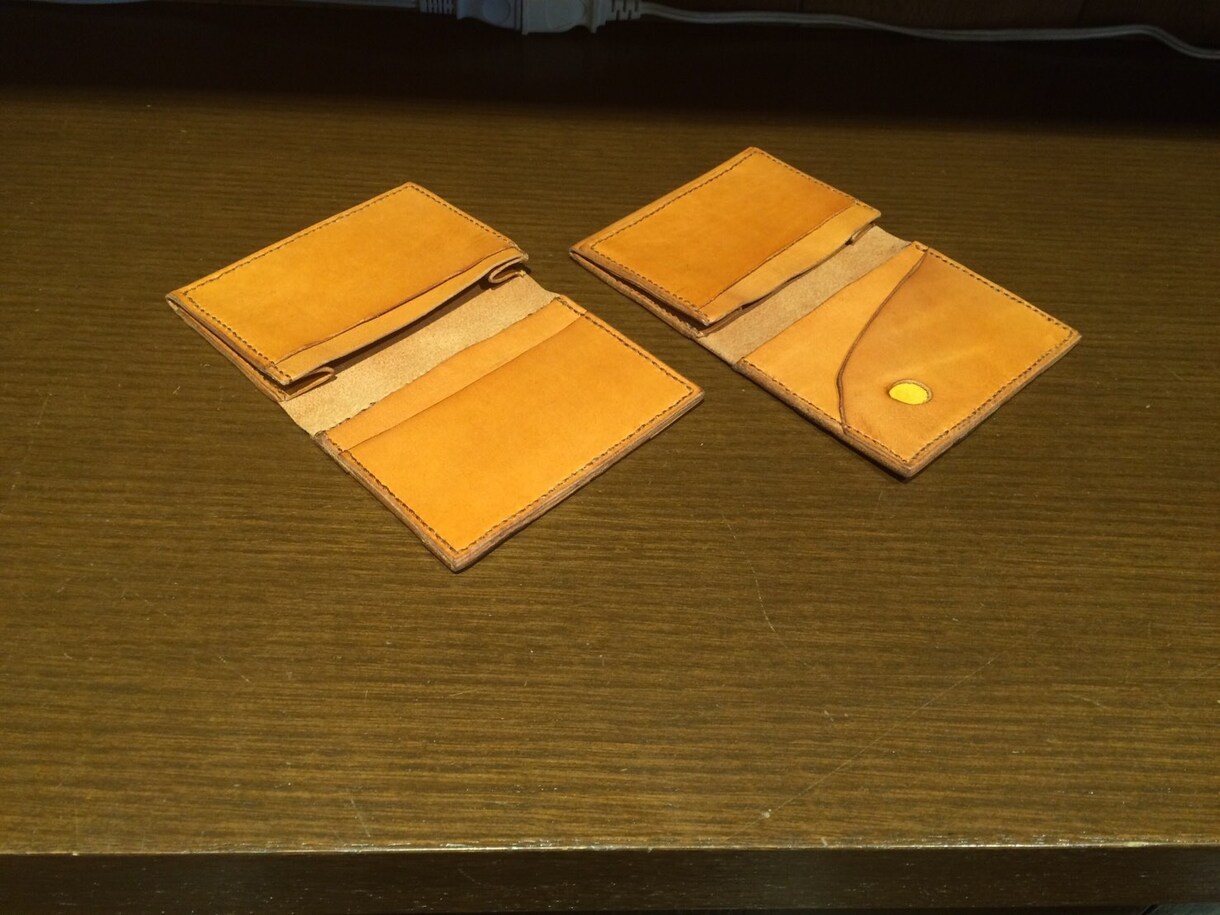 手縫いのカードケースです。丹精込めて作っています ハンドメイド革カードケース、財布。 イメージ2