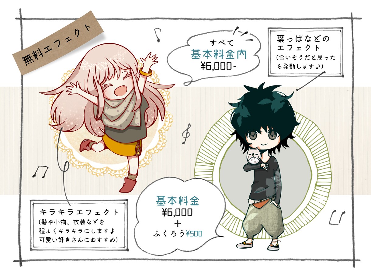 お洒落見せ！こだわりのSDちびキャラお描きします プロクオリティのデフォルメ・ミニキャラをぜひお試しください♪ イメージ8