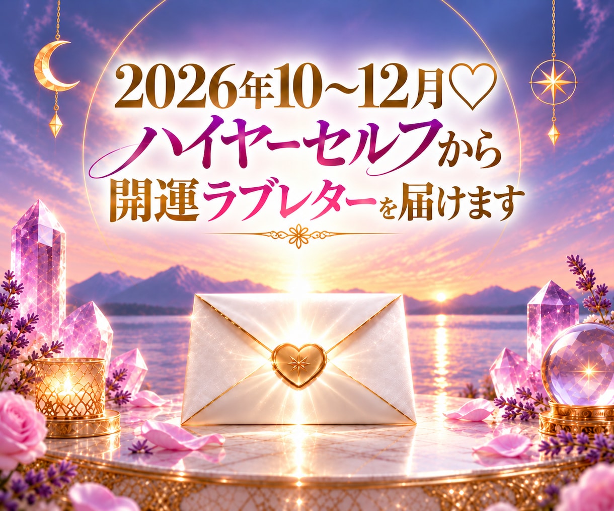 霊視霊感♡ハイヤーセルフから開運ラブレター届けます 2026年占い10～12月版☆ 道を照らしてくれる【特典付】 イメージ1