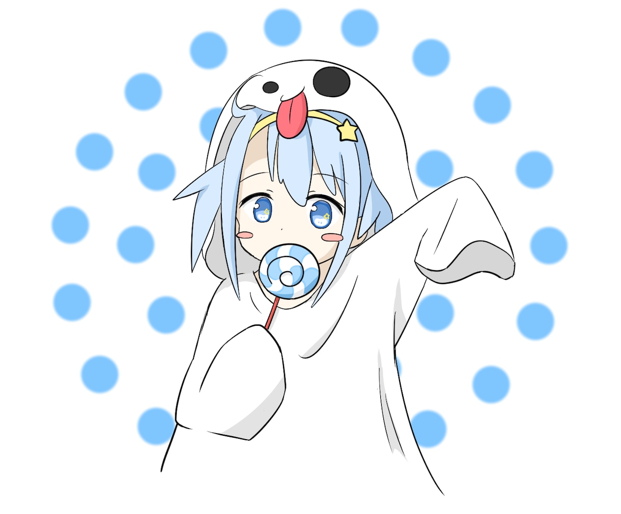 シンプルなタッチのイラスト描きます ずっと見ていたくなる可愛い女の子を描きます イメージ6