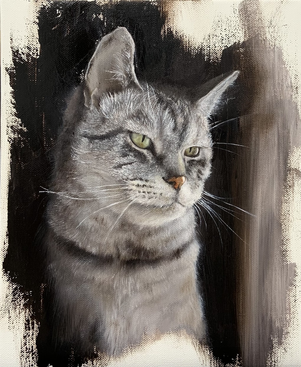 見応えのある猫の肖像画を描きます 猫の愛くるしい一面を捉え、存在感ある絵画を提供します。 イメージ1