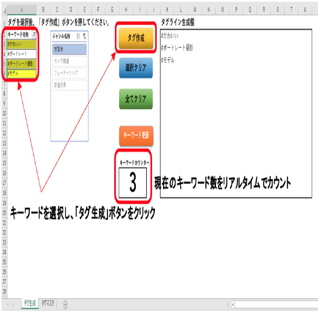 業務効率化！タグ付け作業の便利ツールを提供します 面倒なタグ付け作業からあなたを解放！ポチポチ選択で自動作成！ イメージ4