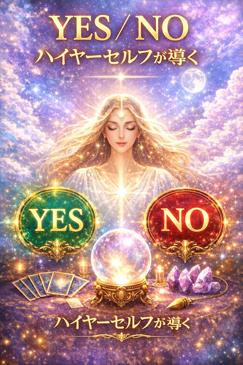 ハイヤーセルフ【Yes,No】メッセージ伝えます 今すぐ知りたい方へ。ハイヤーセルフが即答で迷いを断ちます イメージ1