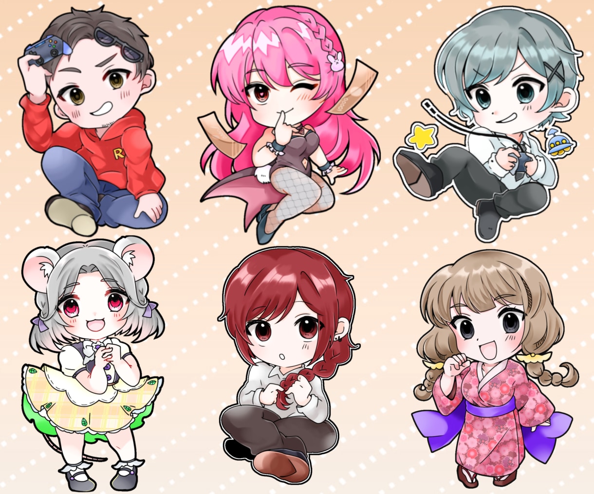 商用OK/即日納品可、全身SDイラスト描きます かわいらしいぷにぷにした子を描くのが好きです イメージ2