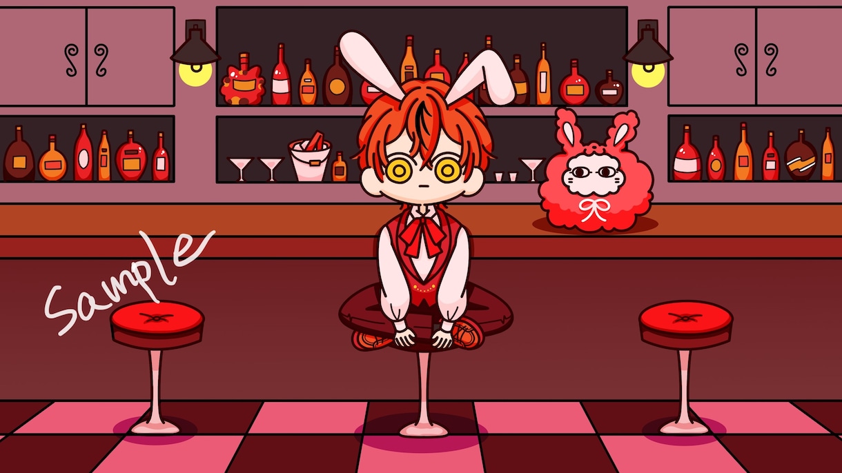エモかわポップテイストなイラストを制作いたします 動画配信内の1枚絵やグッズ制作等に イメージ2