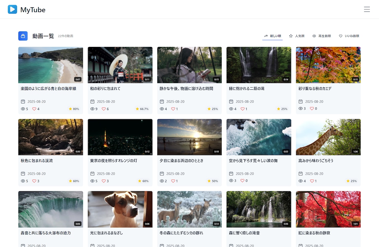プライベートな動画配信システムを安くご提供します 自分だけのYouTube（投稿・再生・公開・共有）機能搭載 イメージ2