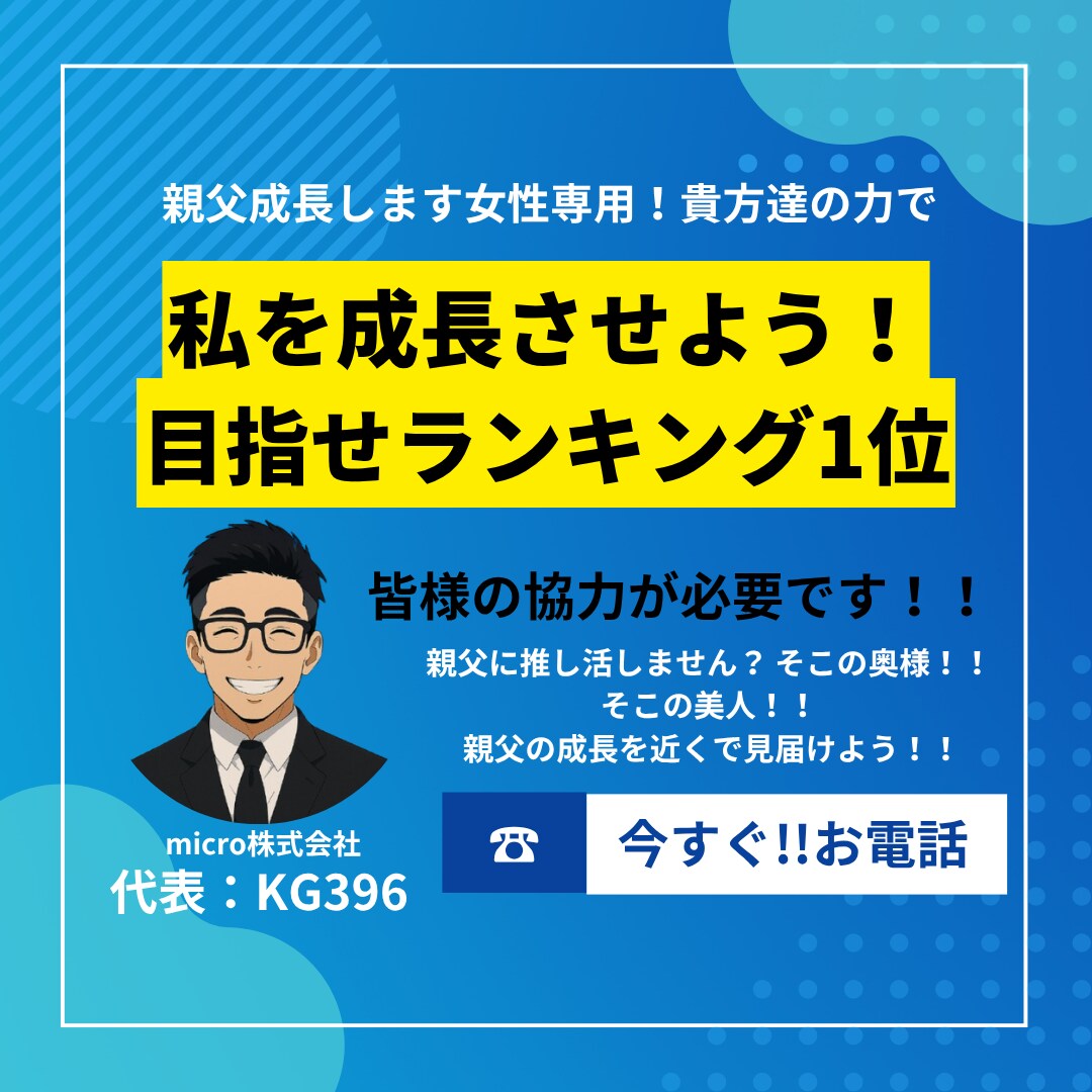 関西弁男子！ミクロ成長します 女性専用！貴方達の力で私を成長させよう目指せランキング1位 イメージ1