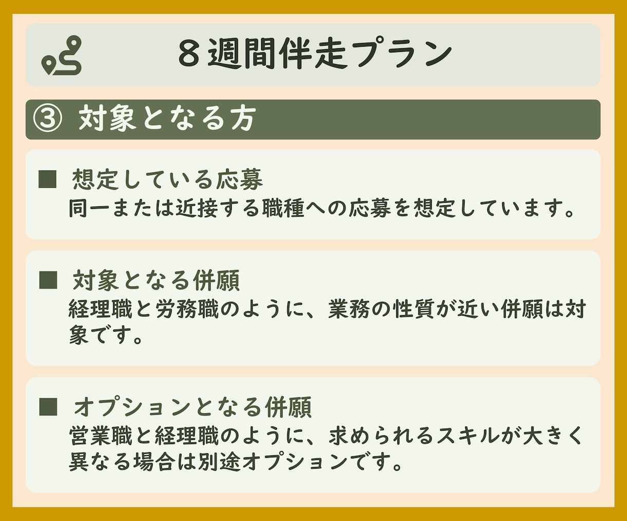 転職活動を8週間伴走します 棚卸しから内定まで｜書類作成・応募先ごとの作り替え・面接対策 イメージ8