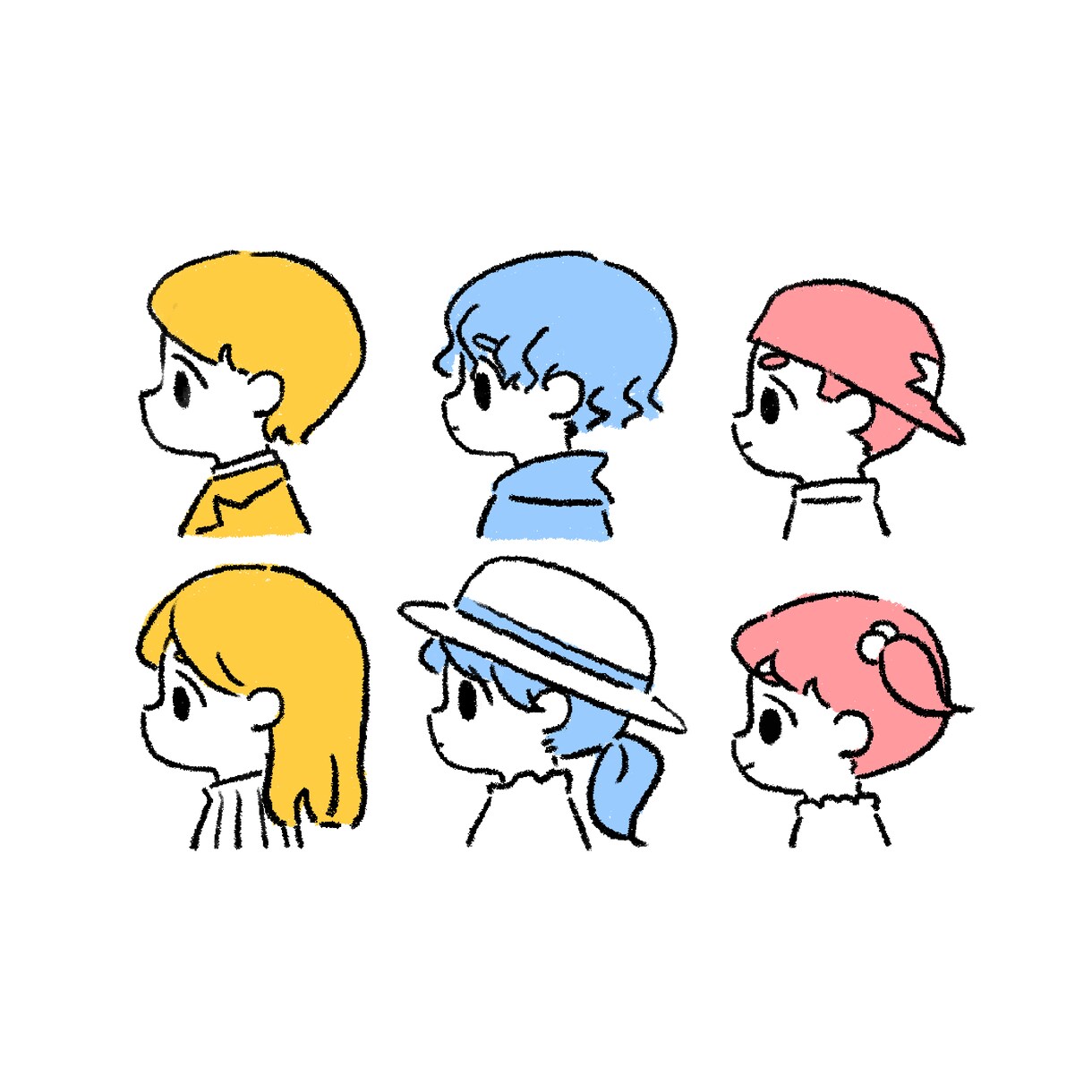 シンプルでかわいい横顔イラストを描きます SNS用、プレゼント、記念日などに… イメージ8