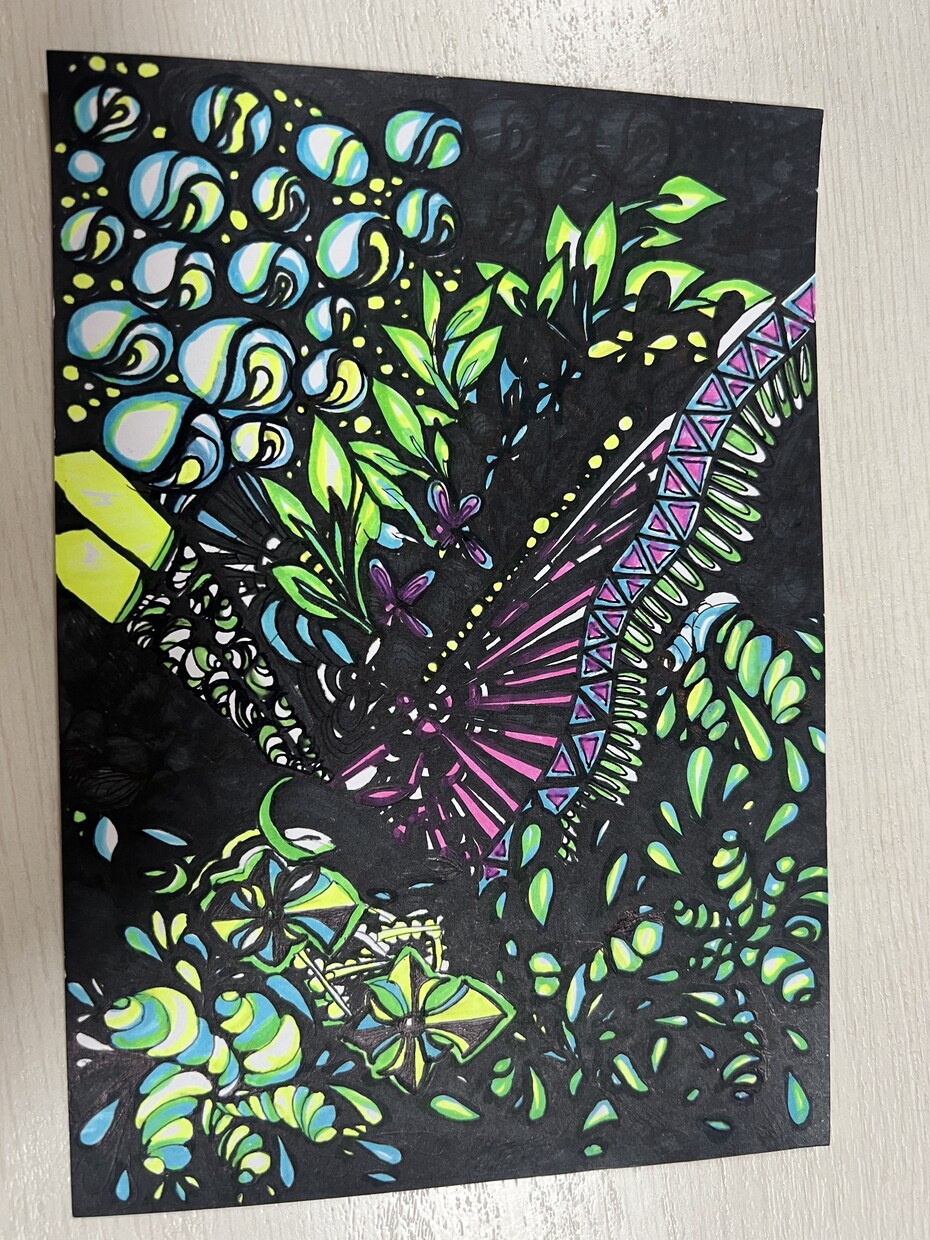 ゼンタングルで描きます 唯一無二の作品です。ごらんください！ イメージ9