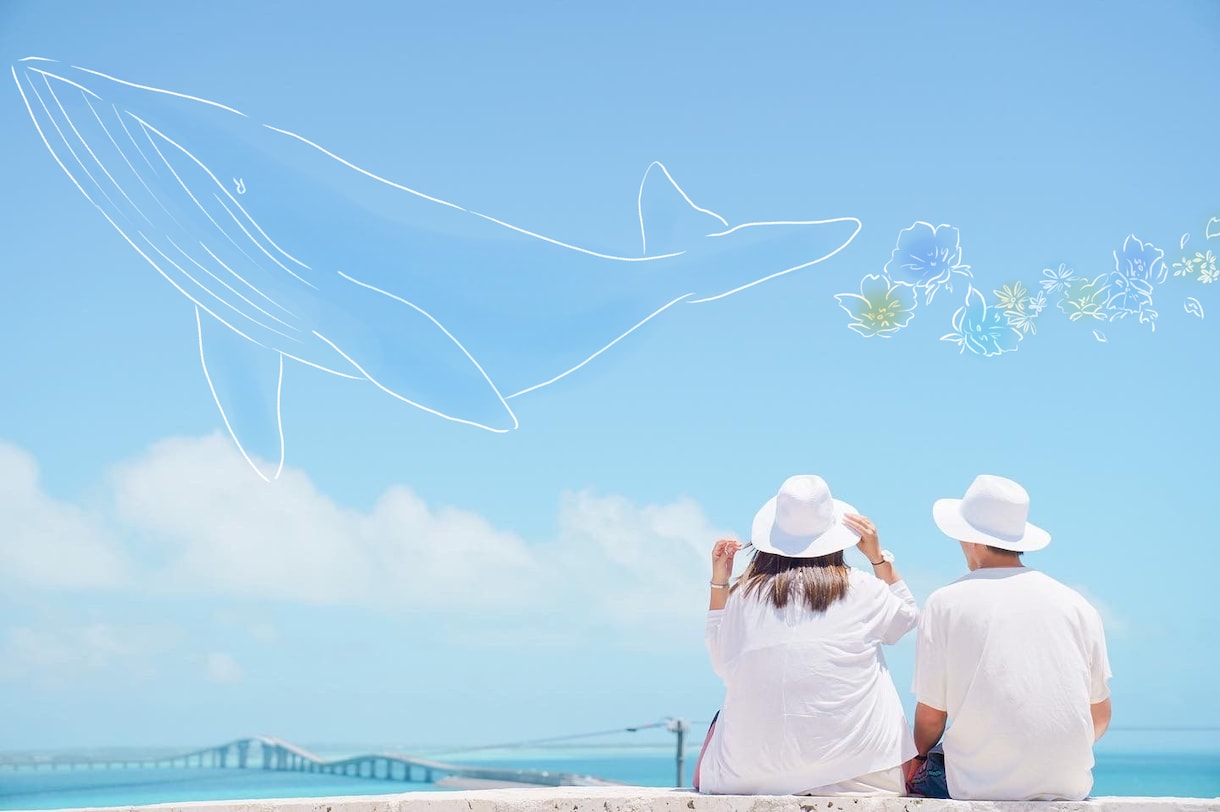 いただいたお写真にイラストを添えます 思い出の写真をお気に入りの一枚に。 イメージ2