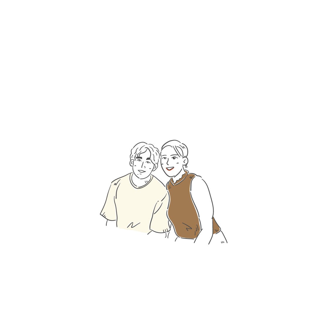 どんな写真もオシャレでシンプルなイラストにします カップル　ご家族　ご友人　結婚式や記念日のギフト用にも！ イメージ6