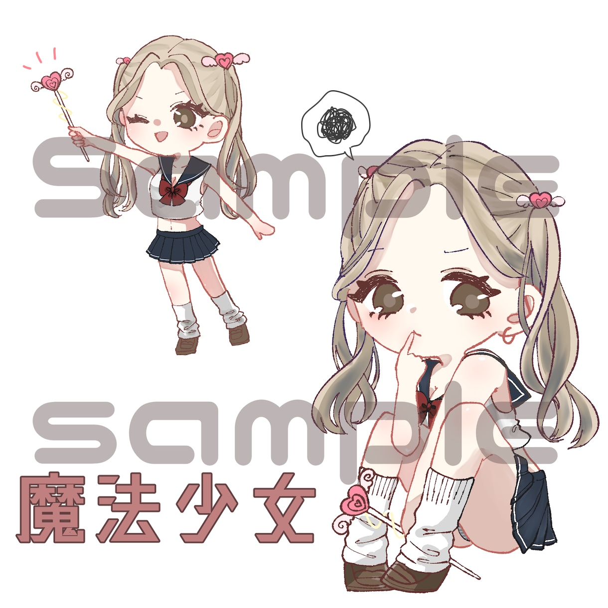 最短即日納品！ポップでゆるふわなイラスト描きます アイコン、ミニキャラ、全身など用途に合わせてお描きします！ イメージ5