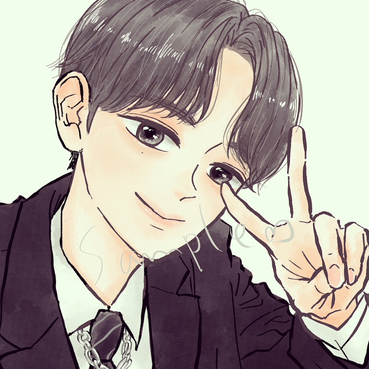少女漫画風ゆるふわ似顔絵描きます お祝い•似顔絵•プレゼント•SNSアイコンなど◎商用可◎ イメージ9