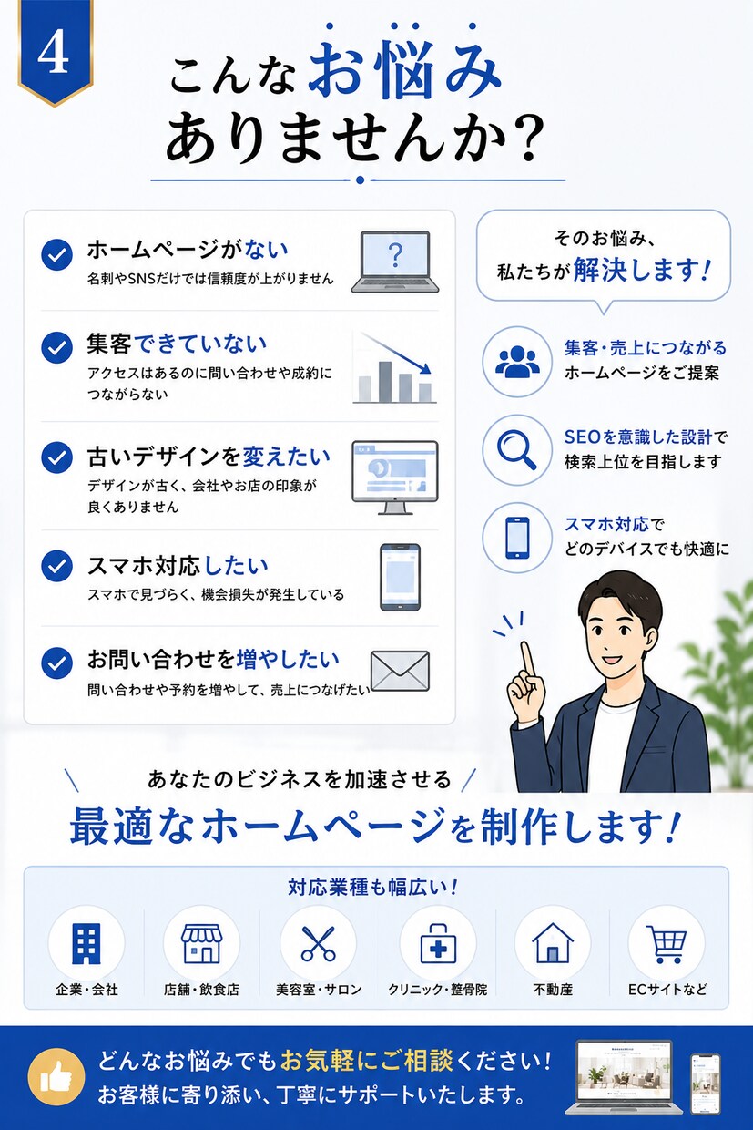 SEO対策込み！集客できるホームページ制作します SEO対策込みで売上につながるサイトを制作します イメージ4