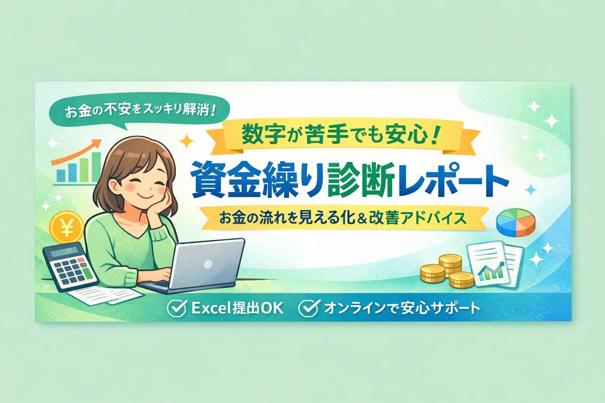 モニター限定価格　お金の不安を見える化で解消します 資金繰りの現状を分かりやすく可視化して不安をなくしましょう！ イメージ1
