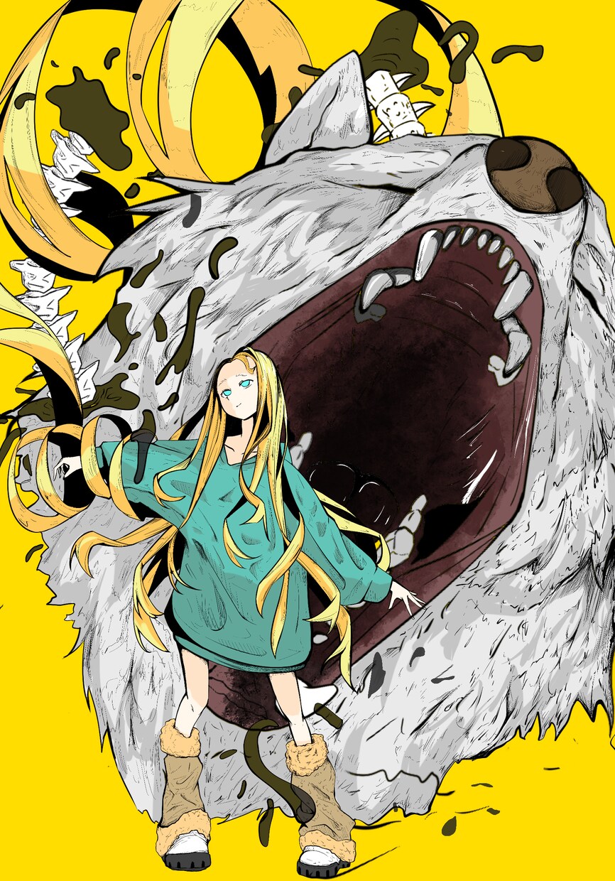 クールなイラスト制作します 【単色背景・色彩強め・クールなオリジナルキャラ】 イメージ5