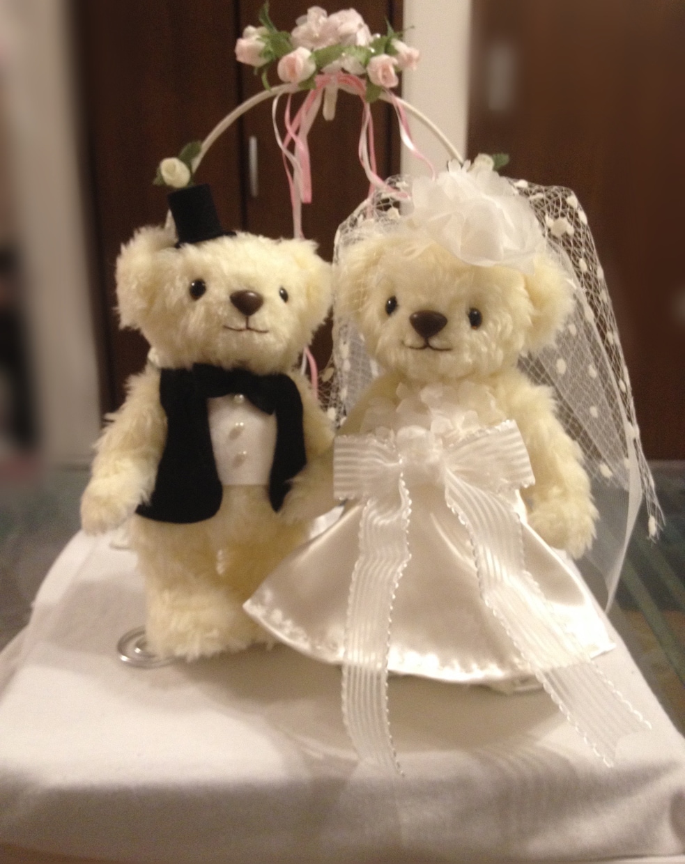 ウエディングベア/リングピローの裁縫代行します ご友人のご結婚祝いに、ご自身の結婚式のウエルカムベアとして イメージ2