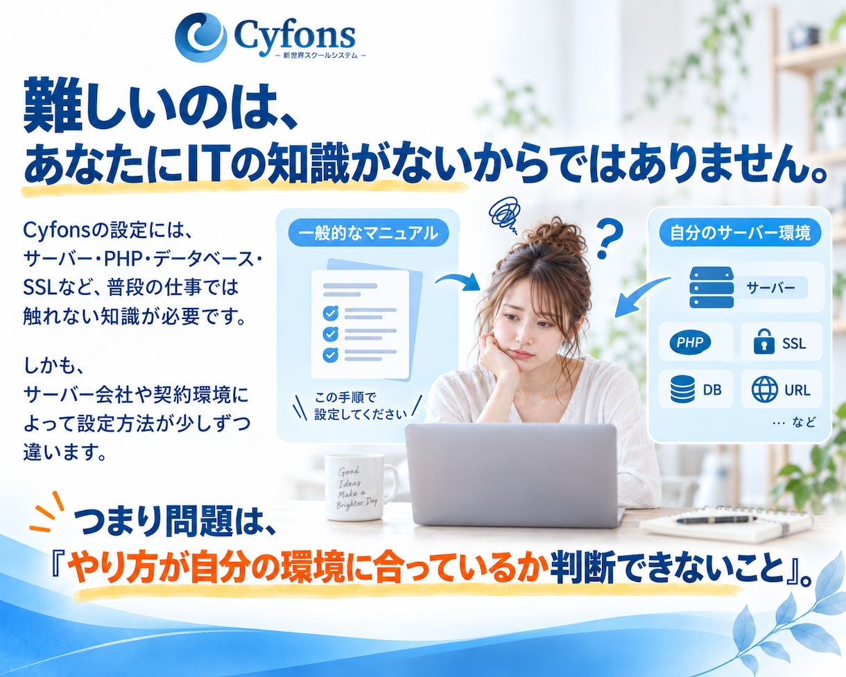 Cyfons (サイフォン)インストール代行します サーバー設定から動作確認までまとめて対応します イメージ4
