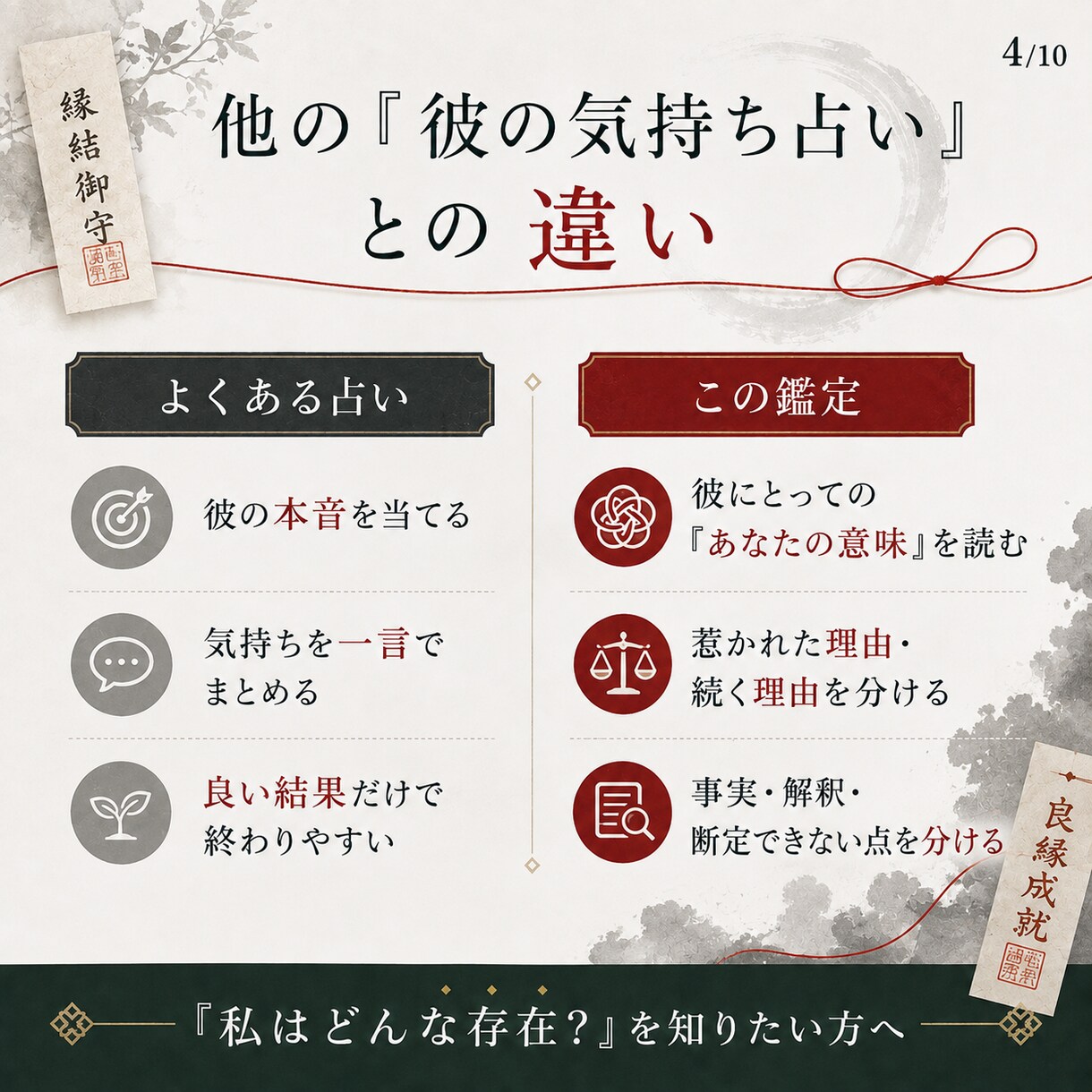 不倫占い｜彼があなたと関係を続ける理由を3つ視ます 浮気 複雑恋愛 彼の気持ち 本気 遊び 都合のいい女 妻 イメージ4