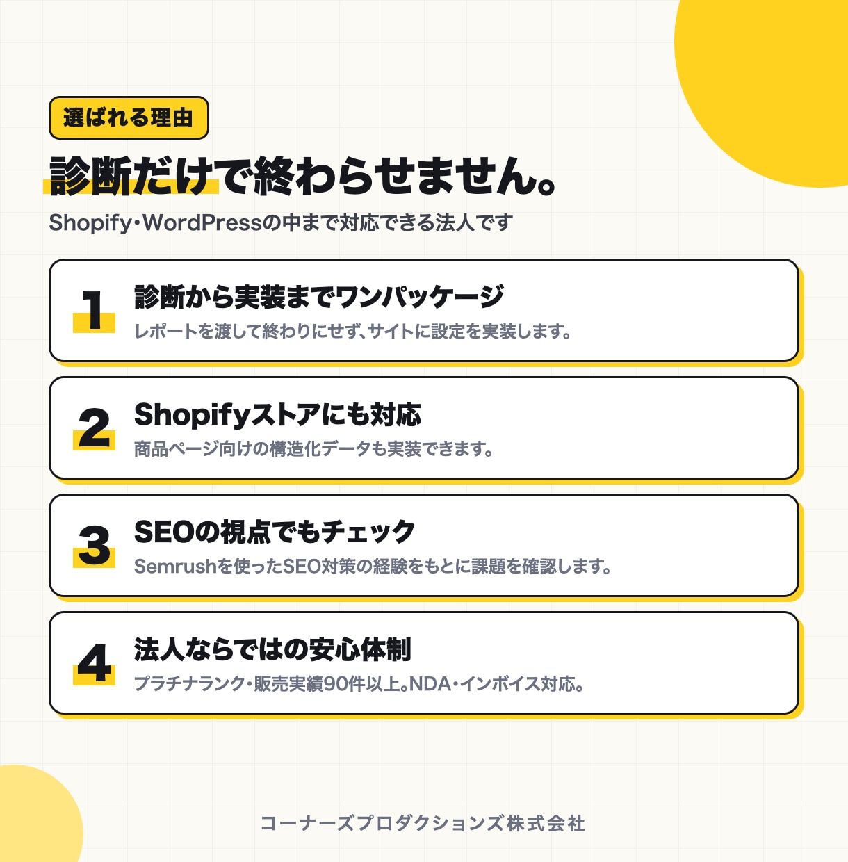 AI検索対策(LLMO)を診断から実装までします Shopify・WordPress対応｜構造化データも実装 イメージ3