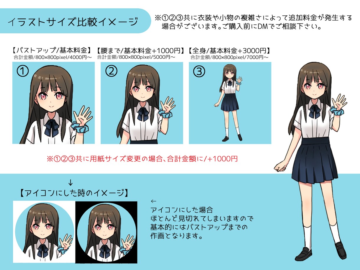 アニメ系のアイコンイラスト制作します TwitterなどSNS用にいかがでしょうか イメージ3