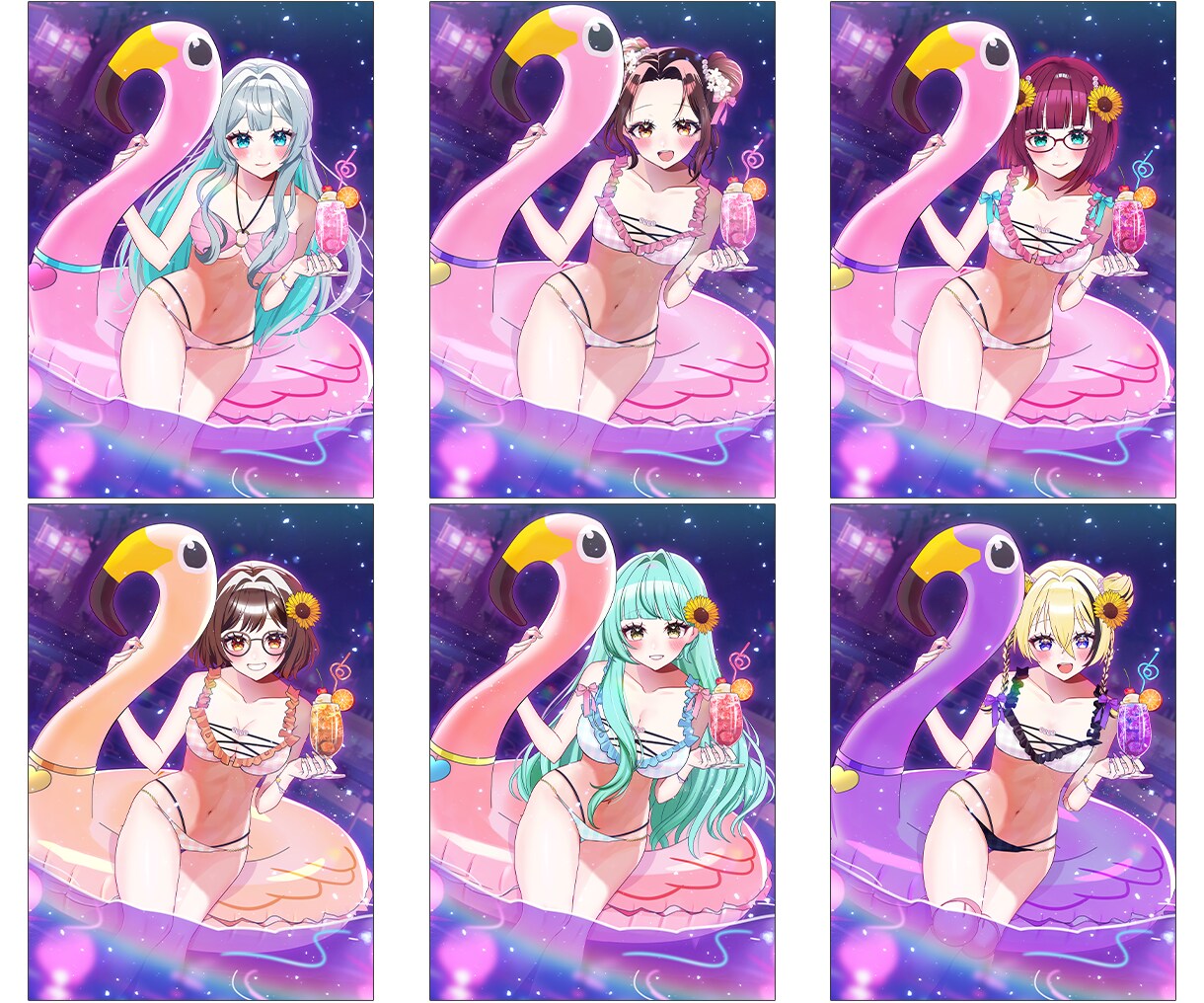最短当日！IRIAM◎夏の水着イラスト描きます 配信にも！6種の水着から選べる◎キャラを即納でお書きします イメージ9