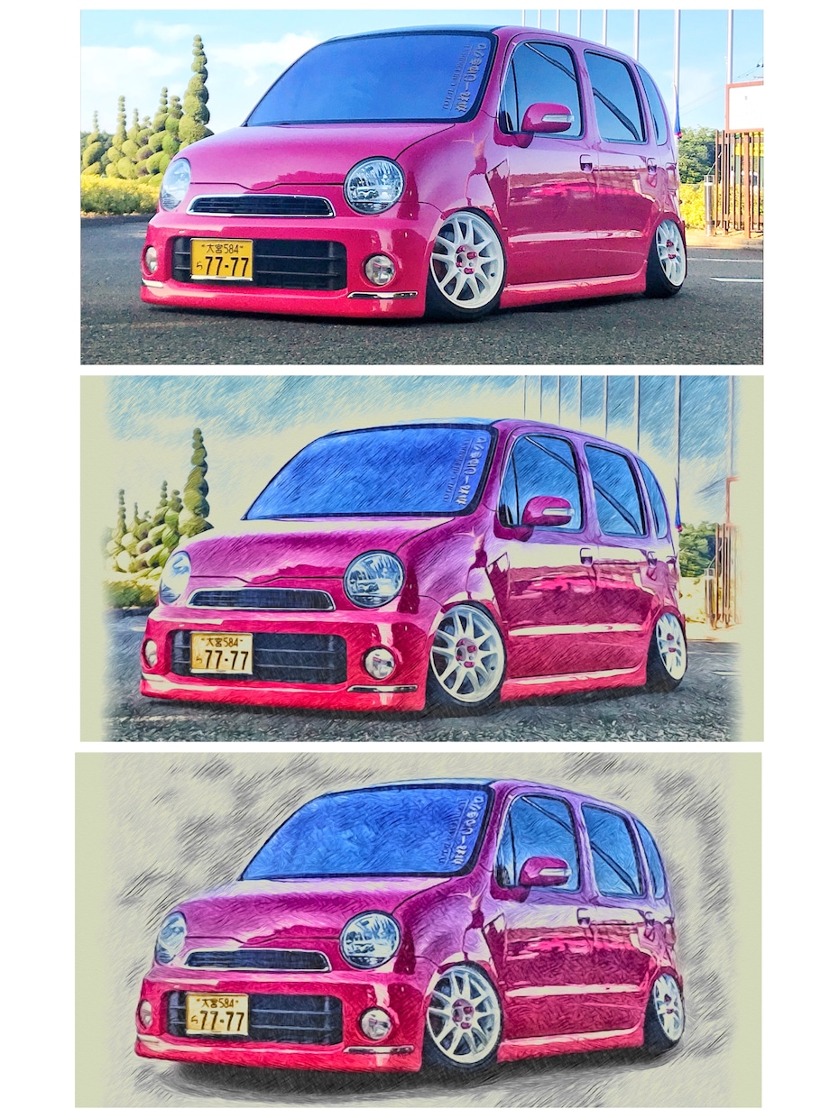 似顔絵・ペット・車やバイクの色鉛筆画作成します 写真を優しいタッチの色鉛筆画にいたします。文字入れも料金内◎ イメージ2