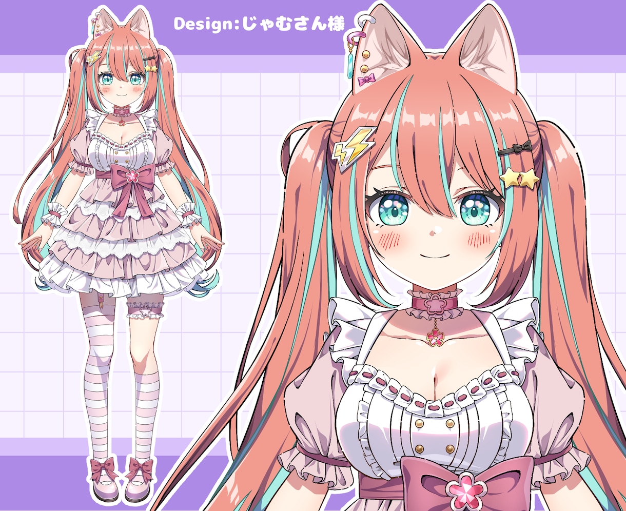 Vtuber様用パーツ分けイラスト制作します 商用利用込み！修正無制限！Vtuberデビューの方へ イメージ7